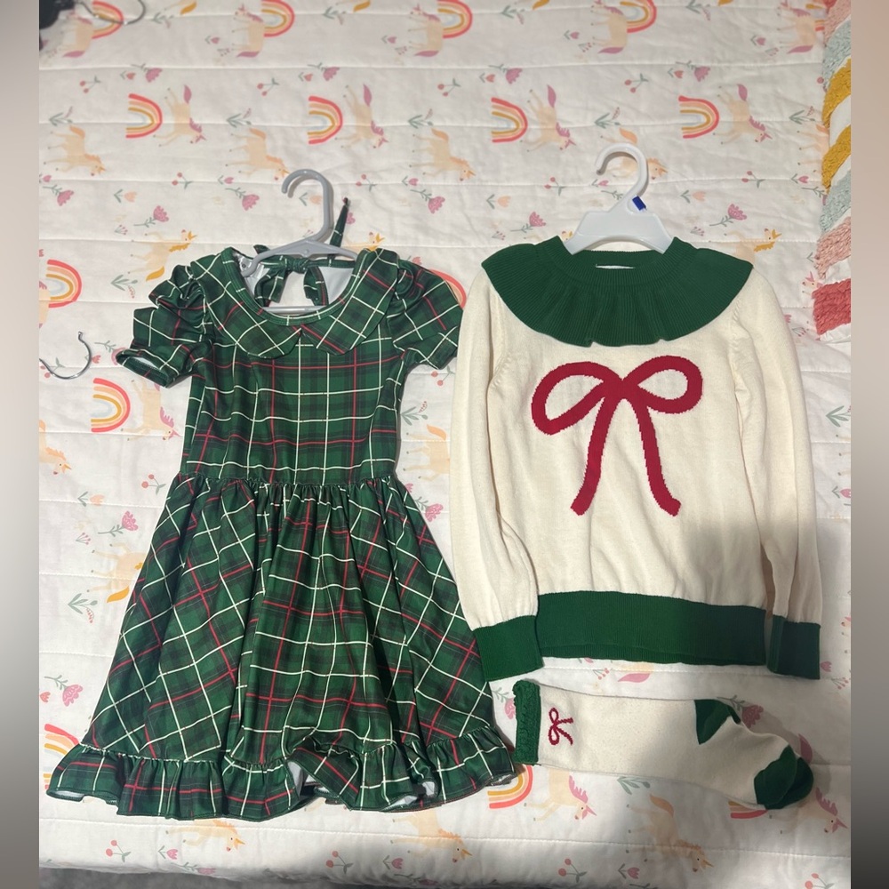 Work once! Christmas outfit Size 4/5 from Little Stockings Co!